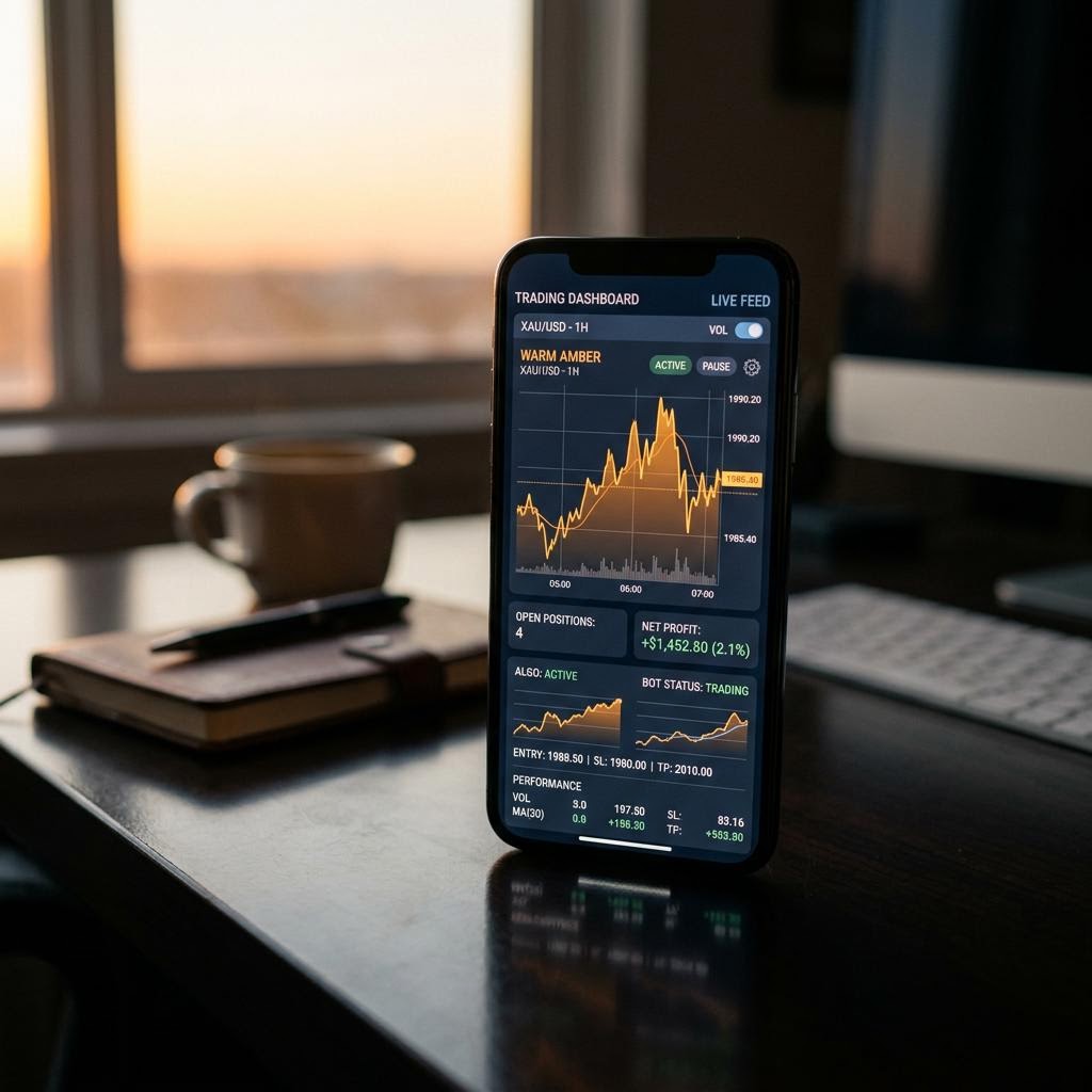 Panel de control de Basedanchor AI en smartphone
